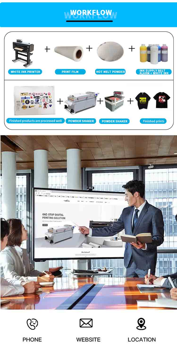 fluxo de trabalho da máquina secadora shaker dtf