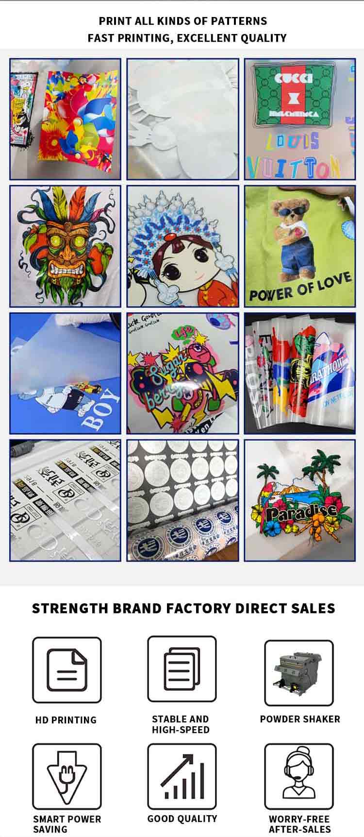 Aplicação da máquina de pó agitador dtf